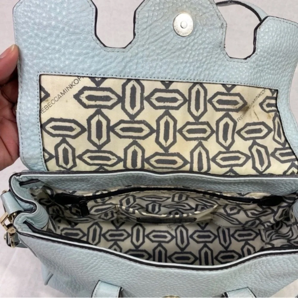 REBECCA MINKOFF Jules Satchel Light Blue